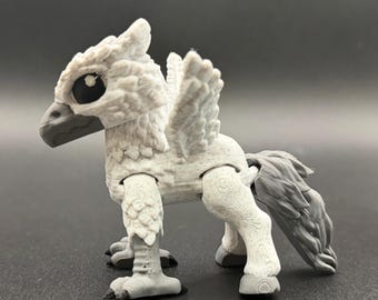 3D Printed Hippogriff Figurine: Fantasy Desk Decor, Buckbeak Inspired