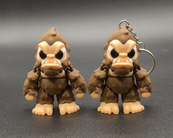 Articulated Bigfoot Figure: 3D Printed Sasquatch Toy or Keychain