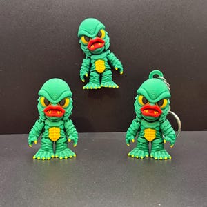 Creature from the Black Lagoon | 3D Printed Mini Figure, Keychain, or Magnet | 2.5 Inches Tall