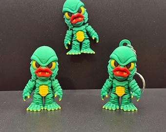 Creature from the Black Lagoon | 3D Printed Mini Figure, Keychain, or Magnet | 2.5 Inches Tall