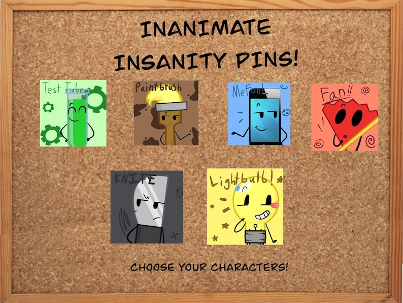 Inanimate Insanity Character Pins! - Etsy