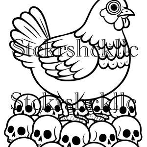 Skull Theme Coloring pages-