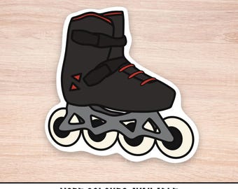 Rollerblade vinyl sticker, ice-skating sticker, waterproof decal for lunchbox, drink bottle, or laptop