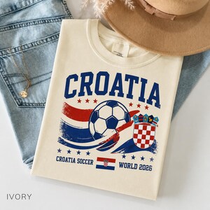 Croatia Pride Soccer Graphic Tee World Club 2026, Heritage Sporty Apparel, Football Shirt, Unisex Oversized Sports Top, Game Day Clothing image 2