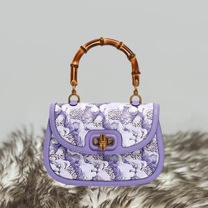 Bolsos de cuero hechos a mano, regalos para madres, regalos para esposas, bolso de cuero bordado Su hecho a mano, bolso floral con hilo de seda chino, bolsos de cuero