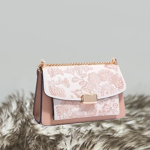 Bolso de hombro con bordado de Suzhou, bolso bandolera de cuero hecho a mano, regalo para madre, regalo para esposa, cuero genuino suave