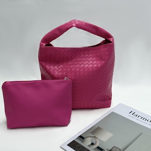 Handcrafted Woven faux leather Tote Bag, Hand Woven Ladies HOBO Bag, Summer Holiday Bag