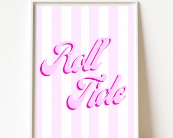 Roll Tide Wall Art: Alabama Crimson Tide Dorm Decor (Digital Download)