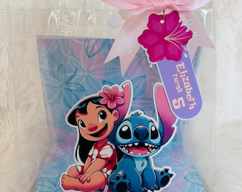 Lilo and Stitch Party Favor Bag, Personalized Birthday Design