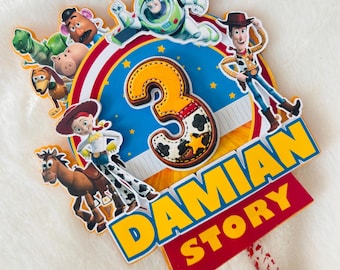 Toy Story Cake Topper, Woody Buzz Party Decor, Infinity Beyond, Cowboy Theme