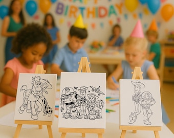 Toy Story Coloring Canvas 5x5 | Kids Party Favor Activity Set