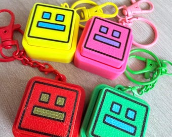 Gaming Cube Clicker Clicker Keychain | 3D Printed Fidget Clicker | Gamer Gift