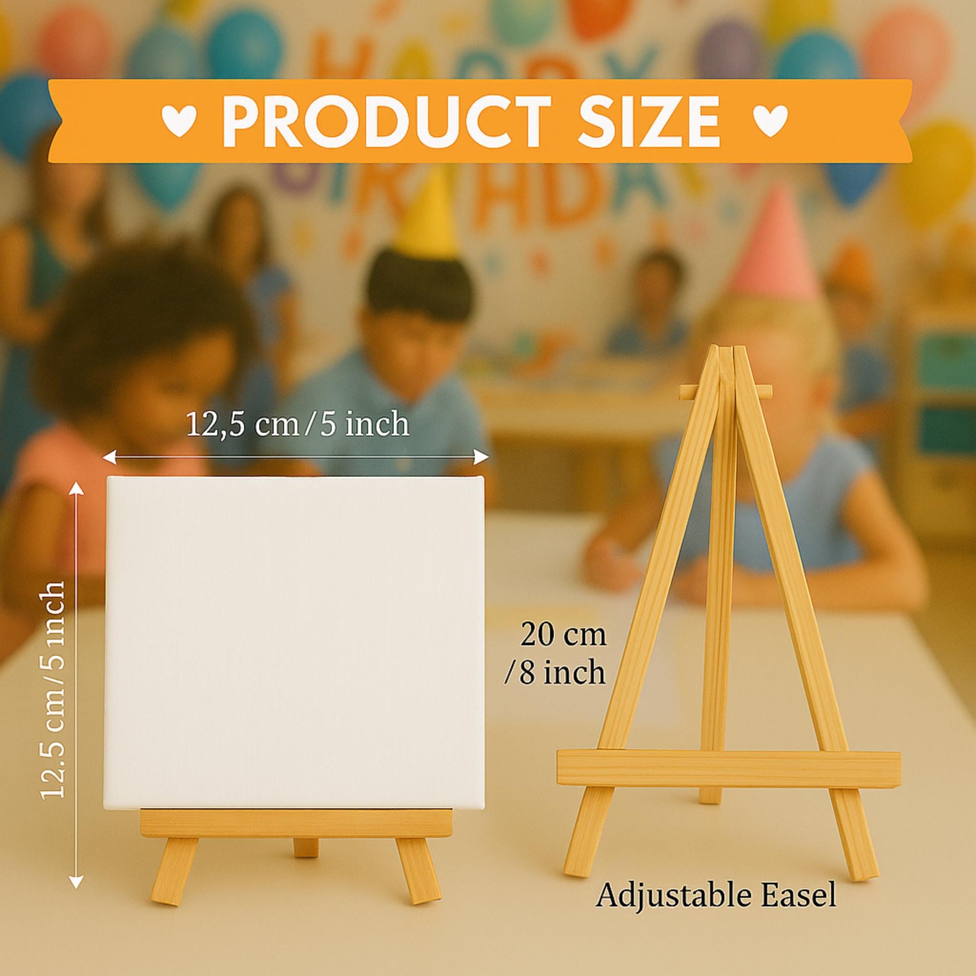 Labuu Coloring Canvas Kit | 5x5 Art Activity With Easel & Markers for ...