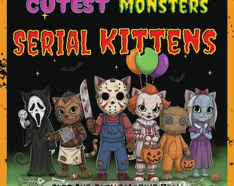 Cutest Monsters Coloring Books:  Serial Kittens Pack 4