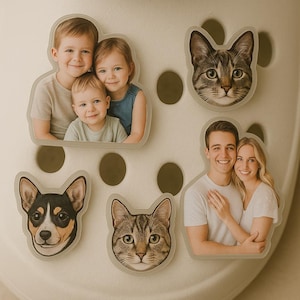 Custom Photo Shoe Charms, Personalized shoe Charms with Pet Face or Family Picture, Cute Gift for Crocs Lovers, Name Tag Accessory