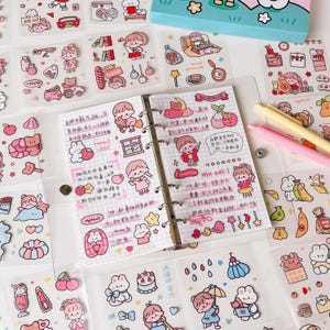Cute / Kawaii Cartoon Character Stickers (5 or 10 sheet pack)