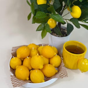 Lemon Candle, Pillar Candle, Shaped Candle, Fruit Candle, Summer Candle, Home Decor, Candle Home Decoration, Cozy Candle