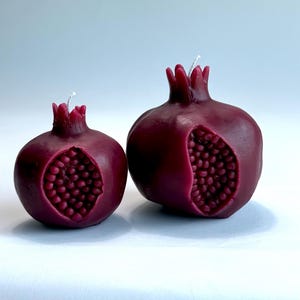 Pomegranate Candle, Fruit Candle, Shaped Candle, Food Candle, Aesthetic Candle, Home Decor, Soy Wax, Persephone Candles, Kitchen Decor