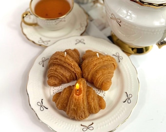 Croissant Candle: Scented Soy Wax Food Candle