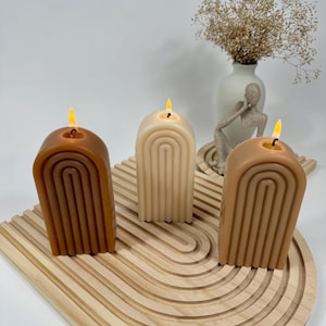 Arch Rainbow Soy Wax Candle,  Boho Candle, Table Decor, Pillar Candle, Home Decor, Aesthetic Candle