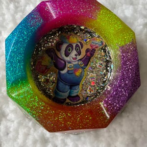One of a Kind Glitter Resin Ashtray – Handmade Unique Tray in Small, Large & Square Sizes