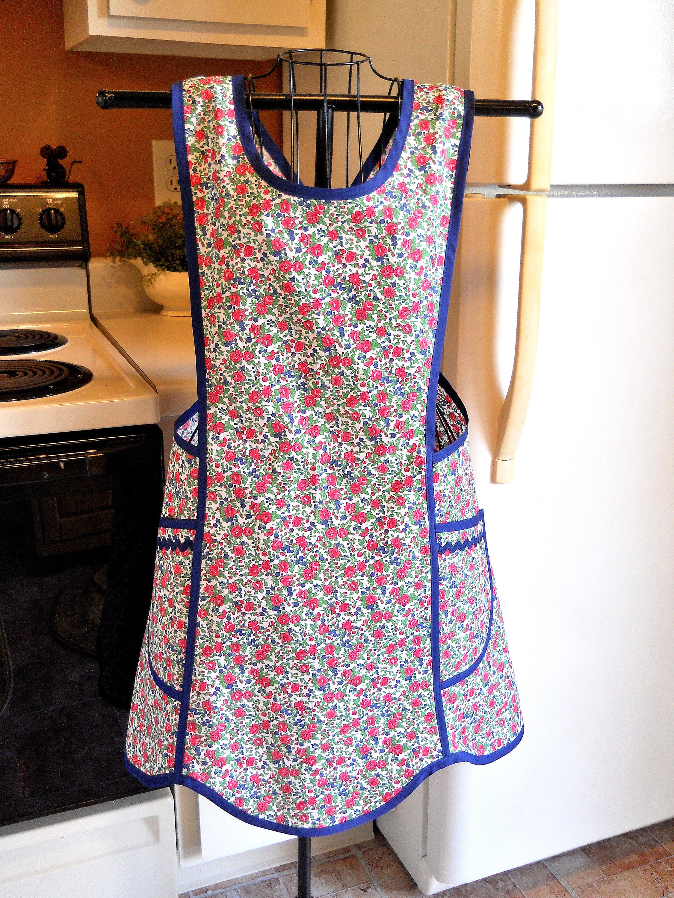 Vintage Aprons with Pockets for Women Thickened Double Layer