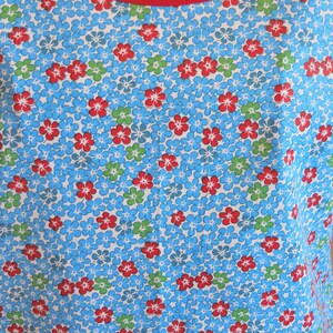 Old Fashioned Grandma Style Blue and Red Floral Apron in Large - Etsy