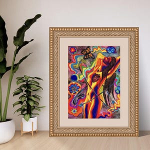 Celestial Body – Divine Feminine Psychedelic Art Print (Digital Download)