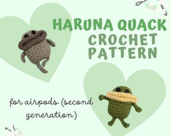 Schema per realizzare all'uncinetto la custodia per AirPods di seconda generazione di Haruna Quack!