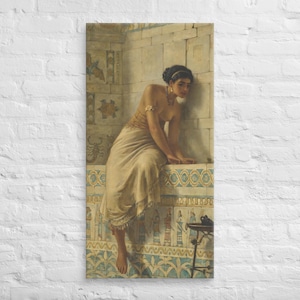 Vintage Ancient Egypt Painting | Antique Artwork | Ancient Egyptian Girl |  19th Century Art Print | FREE SHIPPING