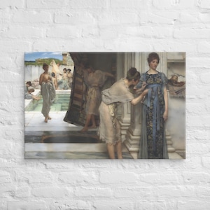 Vintage Ancient Rome Painting | Antique Artwork | Roman Bath |  19th Century Art Print | FREE SHIPPING