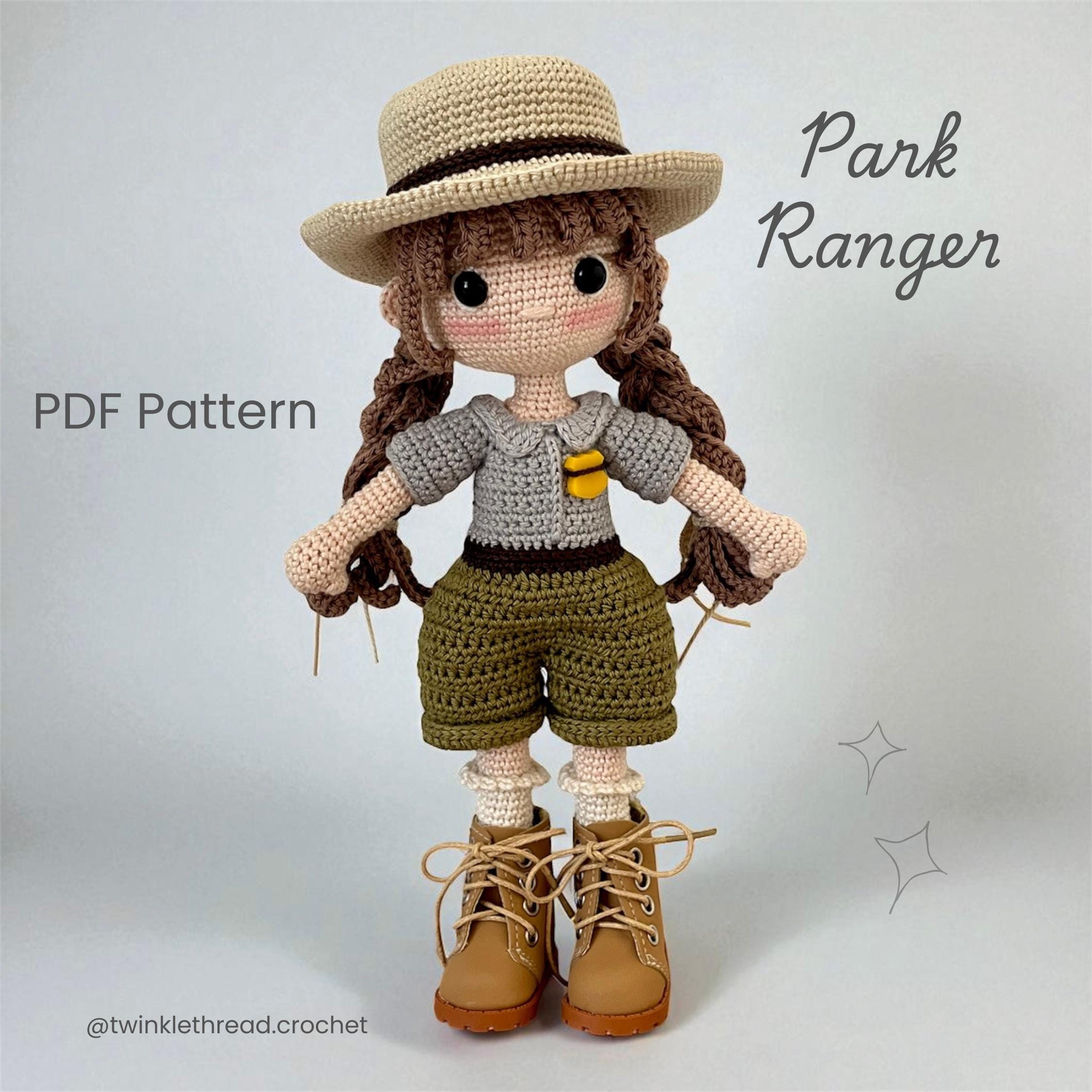 Park Ranger Crochet Doll Amigurumi PDF Pattern - Etsy