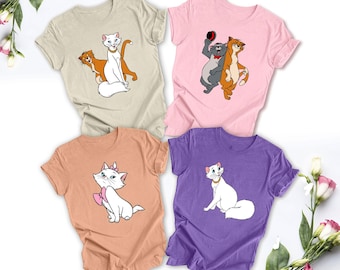 Disney Aristocats Shirt, Disney Marie Tee, Disney Cute T-shirt, Disney Couple Tee, Disney Custom Name Tee, Cute Cats Shirt, Disney Gift Idea