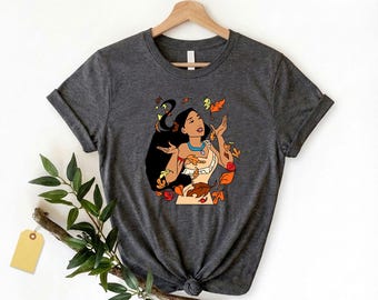 Disney Pocahontas Shirt, Floral Disney Shirt, Disney Couples Shirt, Princess T-shirt, Disney Vacation Tee, Romantic Disney Shirt.