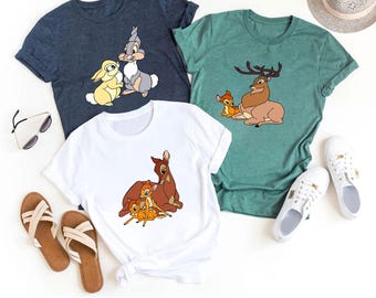 Bambi Custom T-shirt, Disney Bambi Tee, Magic Kingdom Tee, Disney Family Matching Tee, Unisex Disney Shirt, Disney World Tee, Kids T-shirt