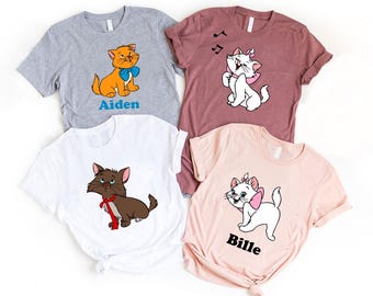 Marie Cat Shirt, Cute Disney Inspired Cat Tee, Funny Singing Cat Shirt, Gift for Cat Lovers, Disney Family Trip Outfit, Cute Cat Shirt.