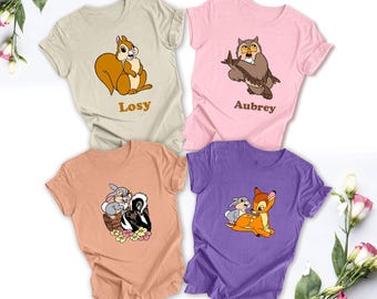 Disney Bambi T-shirt, Custom Name Kids T-Shirt, Family Matching Tee, Magic Kingdom T-shirt, Disneyland Adventures Tee, Kids Birthday Gift.