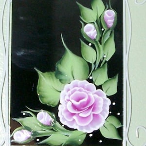 rose mirror , wall mirror , hand painted , metal mirror , white mirror, pink roses