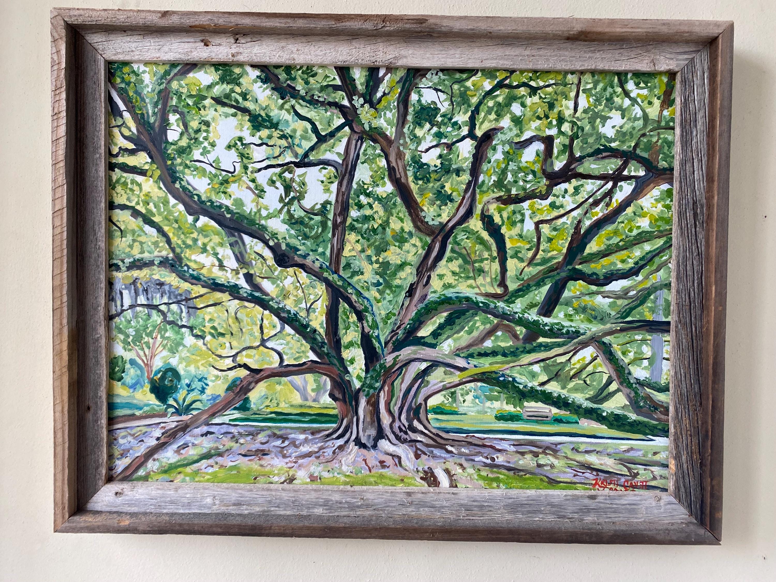 絵画 TREE SEVEN SISTERS OAK | Original Oil Painting by Louisiana Artist