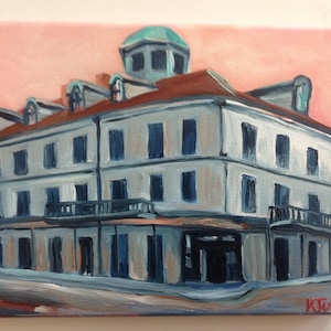 Napoleon House New Orleans | print of oil 8 x 10 Louisiana Artist Kristi Jones | Impressionist painting | French Quarter | New Orleans art