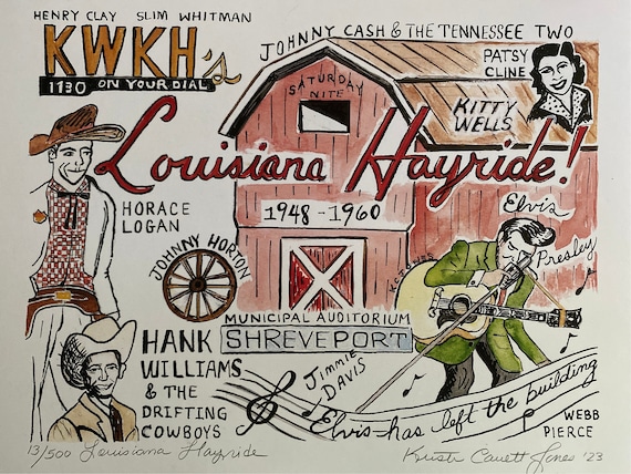Louisiana Hayride | 11 X 14 Signed Print | Shreveport Louisiana