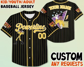 Personalized Disney A Goofy Movie Max Goof Baseball Jersey, Retro 90s Goofy Max Goof Roxanne Jersey Baseball Team, Powerline Stand Out Tour