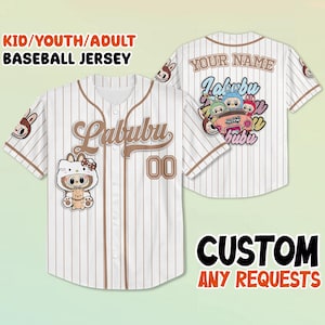 Maillot de baseball Labubu personnalisé, chemise Disney Tour 2025, tenue de famille assortie, maillot personnalisé enfant adolescent adulte, t-shirt de vacances mignon