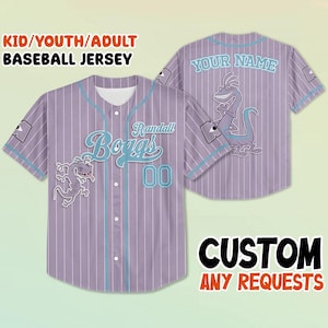 Custom Randall Boggs Monsters University Baseball Jersey, Personalized Name & Number Shirt, Monsters Fan Baseball Jersey, Disney Trip Tee