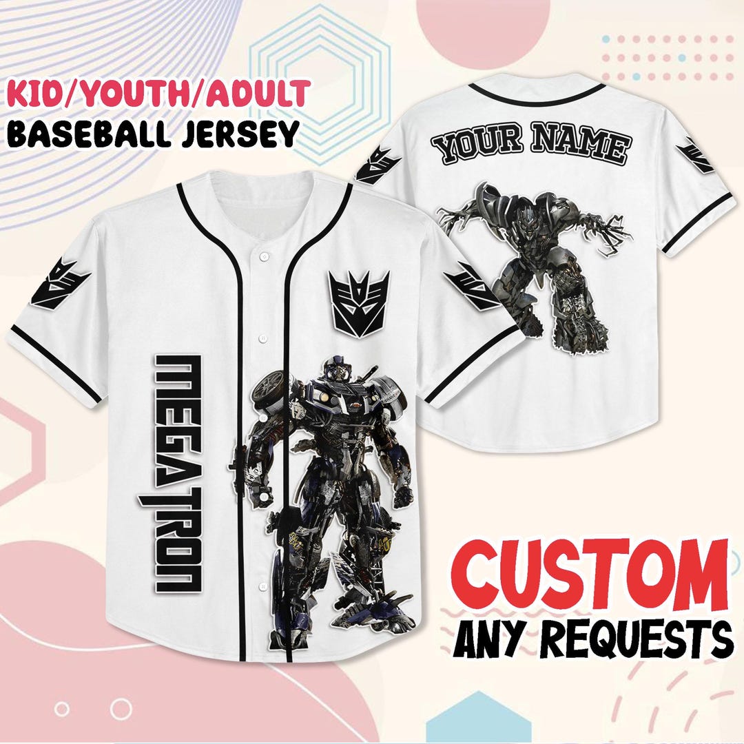 Custom Optimus Prime and Megatron Baseball Jersey, Transformers Shirt ...