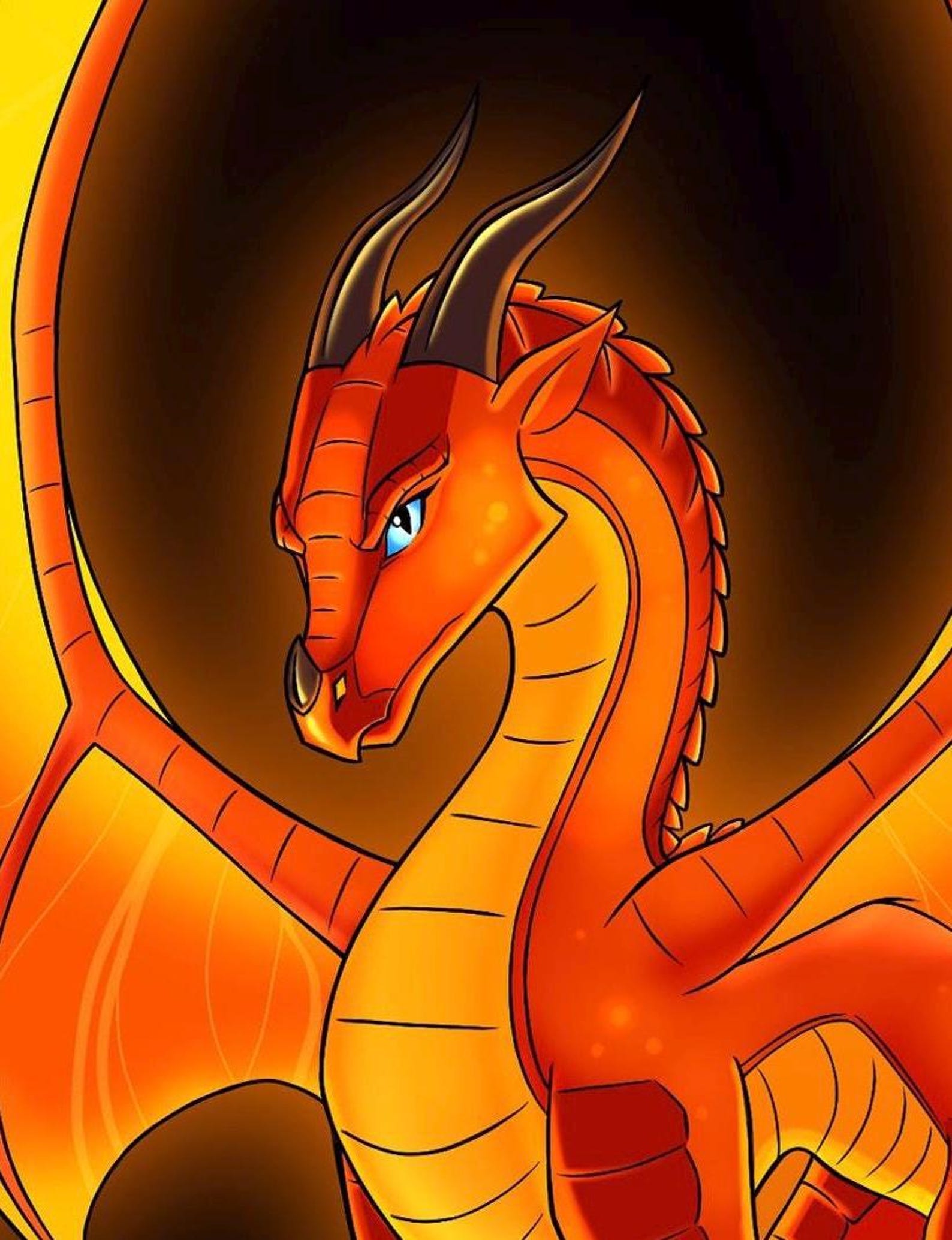 Peril The Skywing Wings Of Fire Dragon Book Fantasy Art Print digital peril-the-skywing-wings-of-fire-dragon-book-fantasy-art-print-digital