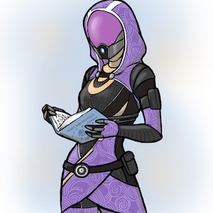 Mass Effect Tali’Zorah Sci-Fi Art Print (Digital Download)