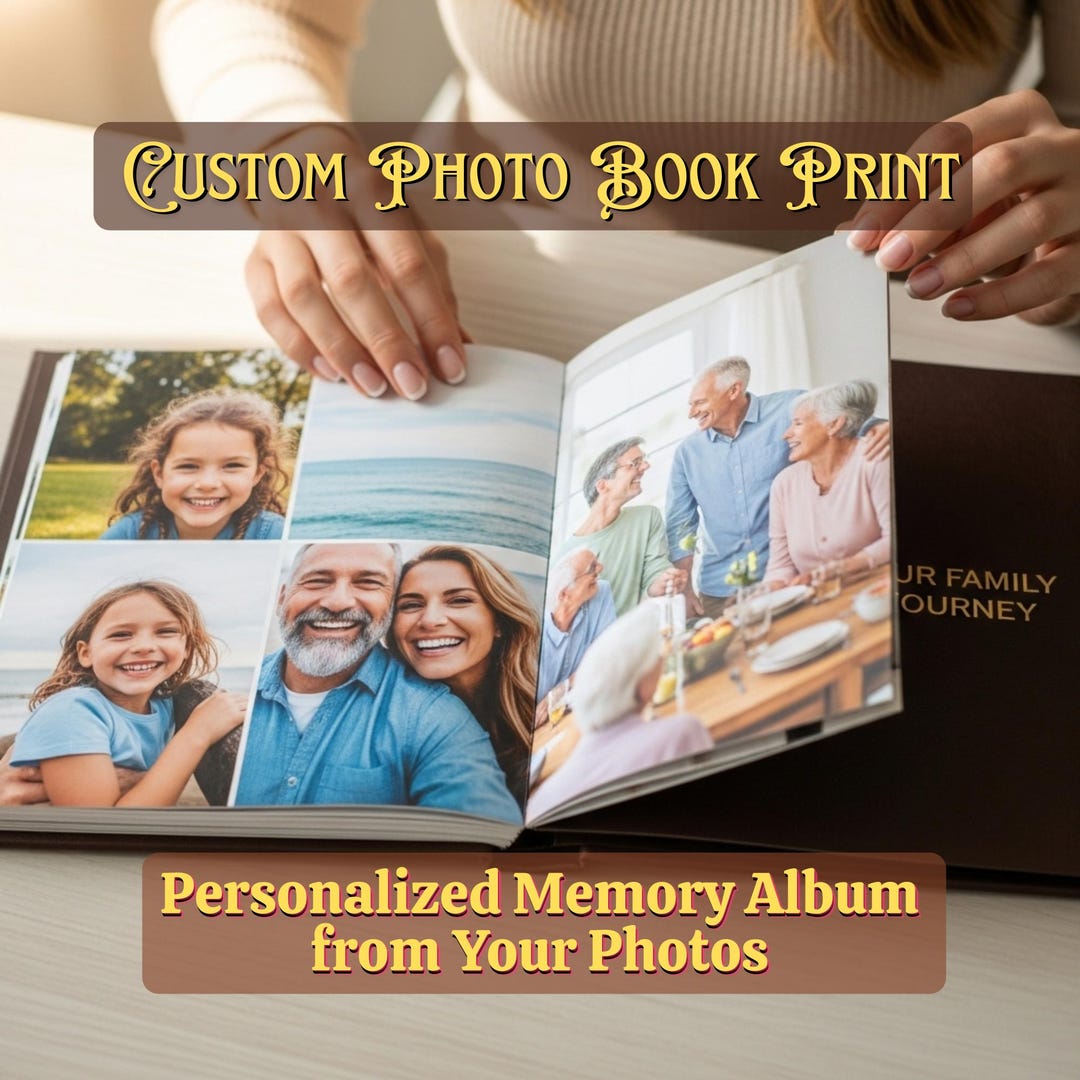 Custom Photo Book Print Personalized Memory Book Wedding Family 