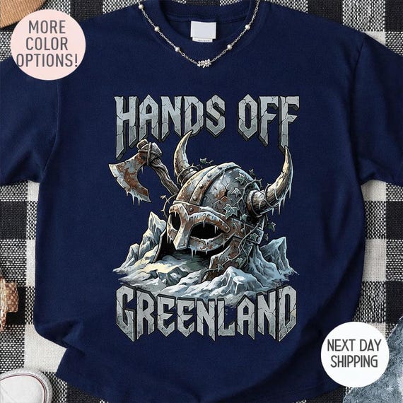 Viking Skull Hands Off Greenland T-Shirt, Support Greenland Shirt, Anti Trump Shirt, Political Shirt, Proud Greenlandian Tee, Viking Shirt