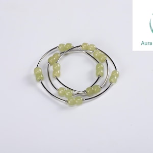 Multi-layer Round Bead Bracelet: Handmade Natural Stone Jewelry